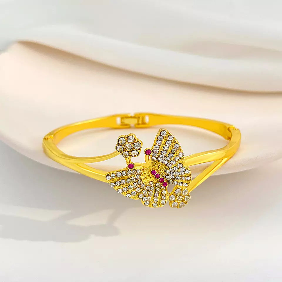 Butterfly Flower Elegant Designer Bracelet