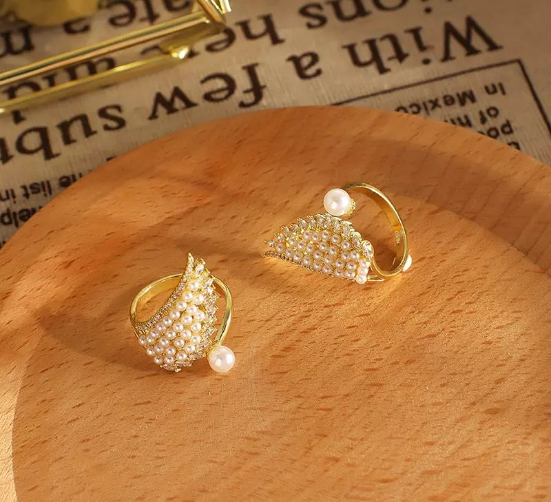 Gold plated Vintage Pearl Ring