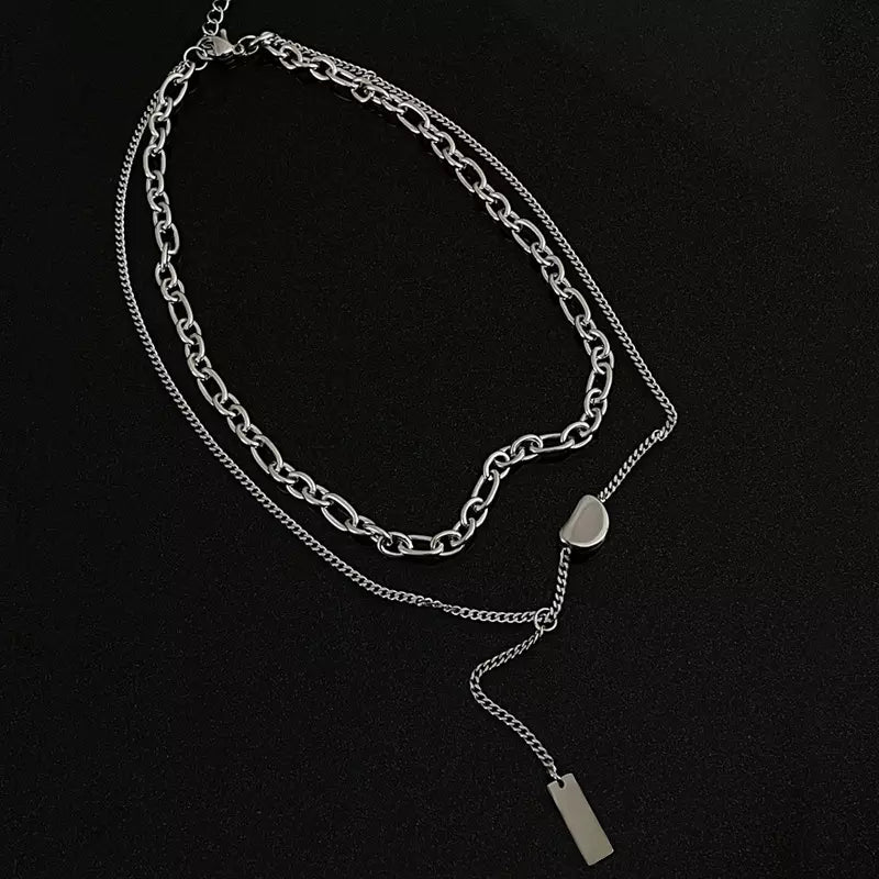 Design Hip hop Light Luxury Necklace stainless steel