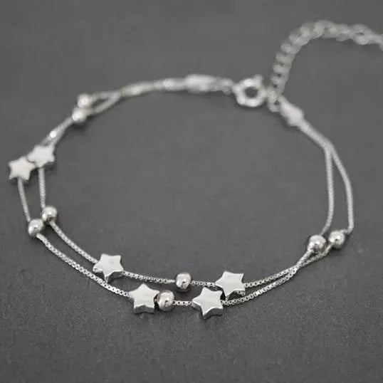 Sterling silver 925 little twinkle stars Handcrafted Bracelet