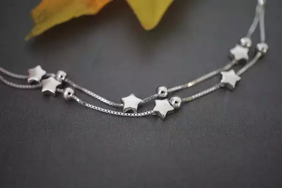 Sterling silver 925 little twinkle stars Handcrafted Bracelet