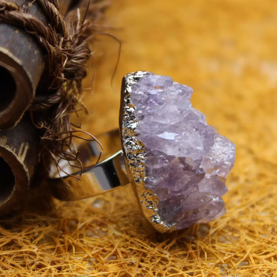 Handcrafted Ring with Natural stone Silver – 2Sister'sJewellery