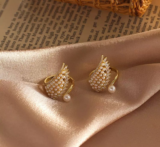 Gold plated Vintage Pearl Ring