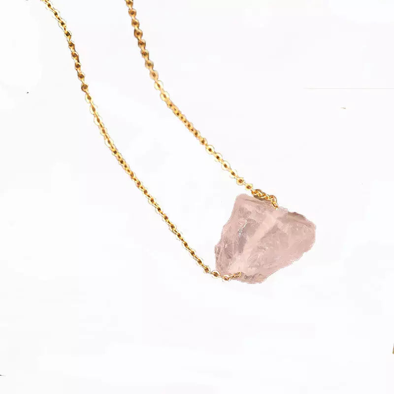 Handcrafted Raw Natural Stone Necklace