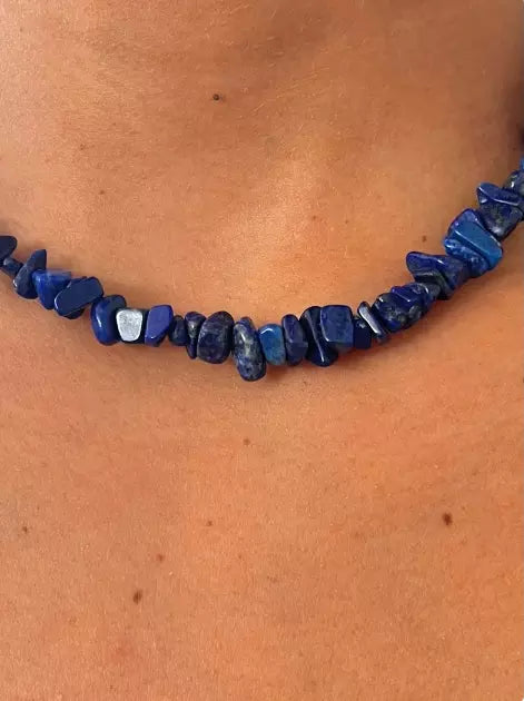 Lapis natural stone necklace