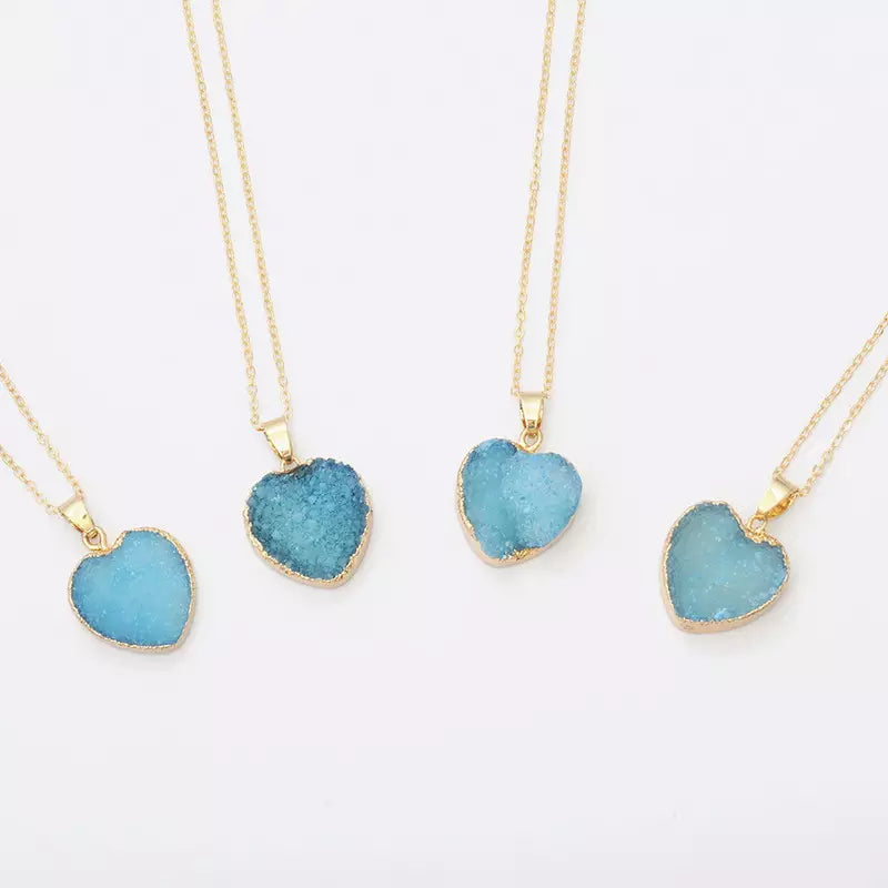 Handcrafted Natural Stone Heart Necklace