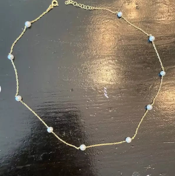 14k Gold Pearl Necklace