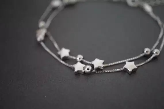 Sterling silver 925 little twinkle stars Handcrafted Bracelet