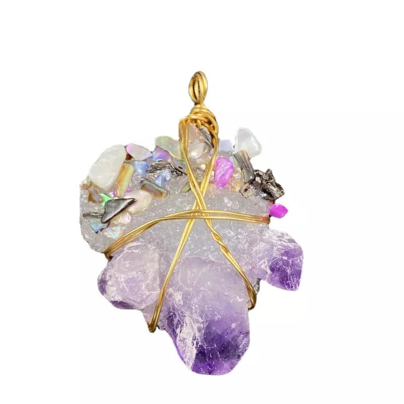 Amethyst crystal Handcrafted Necklace