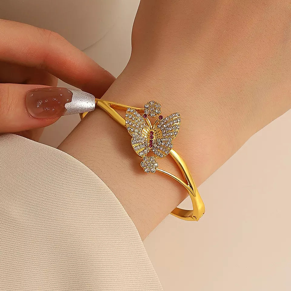 Butterfly Flower Elegant Designer Bracelet