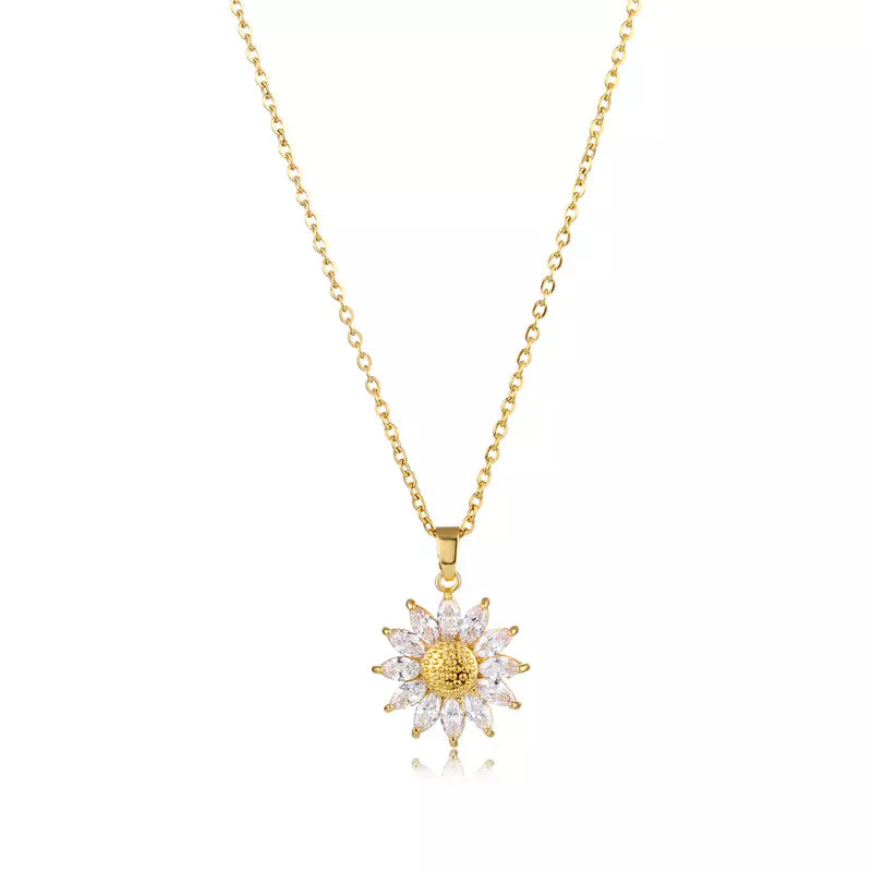 Sunflower Zircon 18K Gold Plated