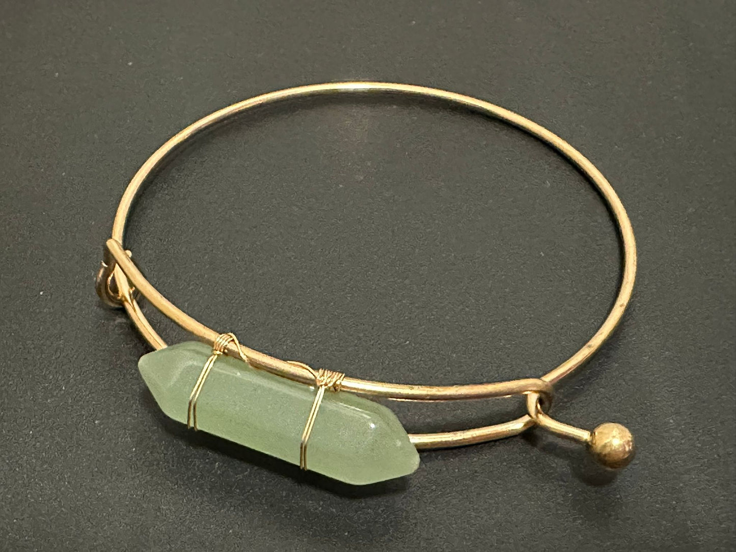 Natural Crystal Bangle Bracelet